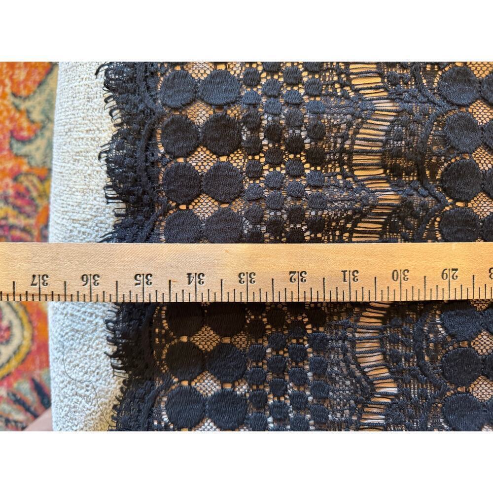 Jessica Howard Illusion Sleeve Crochet Lace Black Shift Lined Dress Sz 14 - Picture 10 of 11